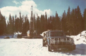 Old image of Fandrick’s Transport truck, in 1960