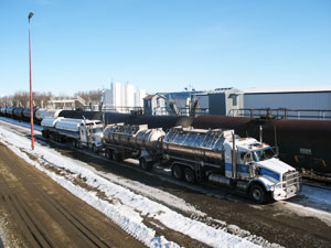 Liquids in Motion Ltd. truck ready to transport bulk liquids. 